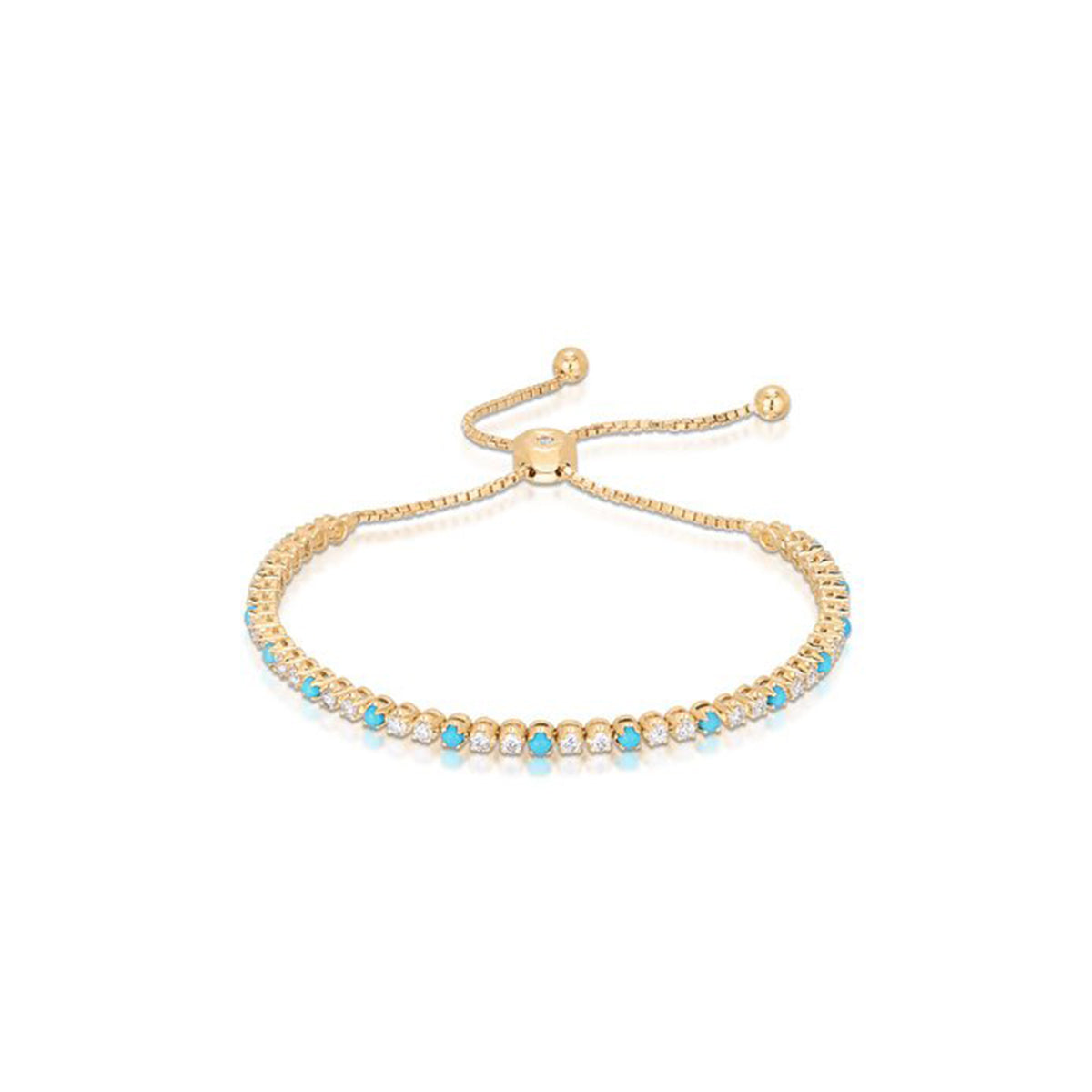 Diamond and Turquoise Bracelet – Ritz Gold